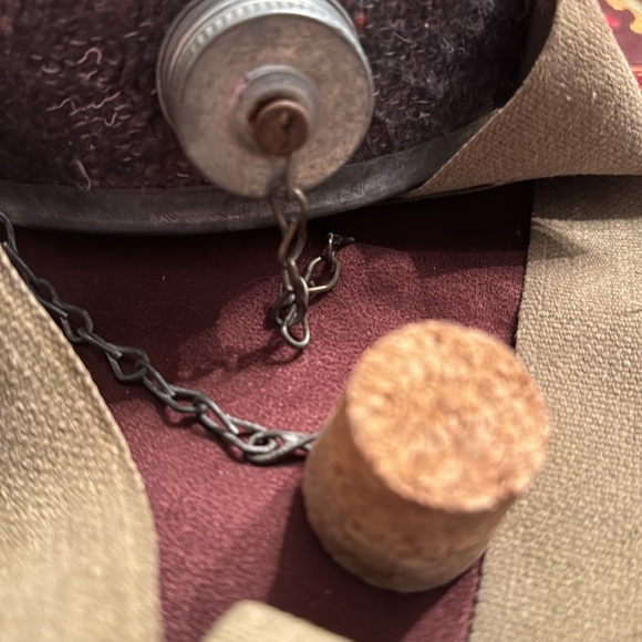 Vintage Mirro Metal Blanket Wool Water Drink Canteen 2 Qt w/ Strap Rustic Decor - Picture 3 of 5